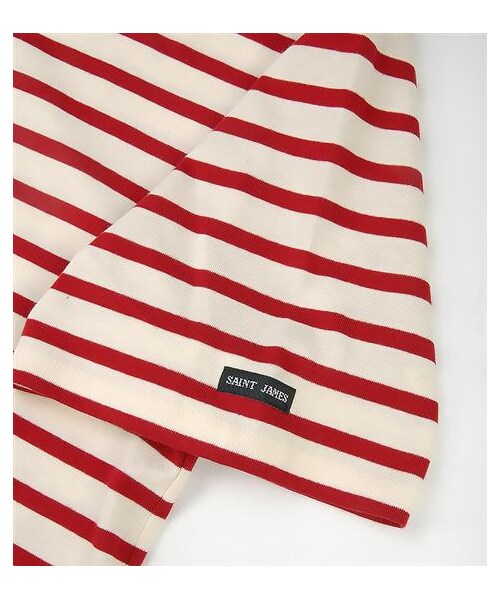 SAINT JAMES(セントジェームス)の「Levant短袖條紋棉T(その他・メンズ・白紅/白藍/黑白)」の4枚目の写真