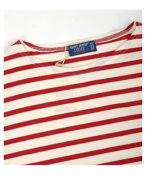 SAINT JAMES(セントジェームス)の「Levant短袖條紋棉T(その他・メンズ・白紅/白藍/黑白)」の3枚目の写真