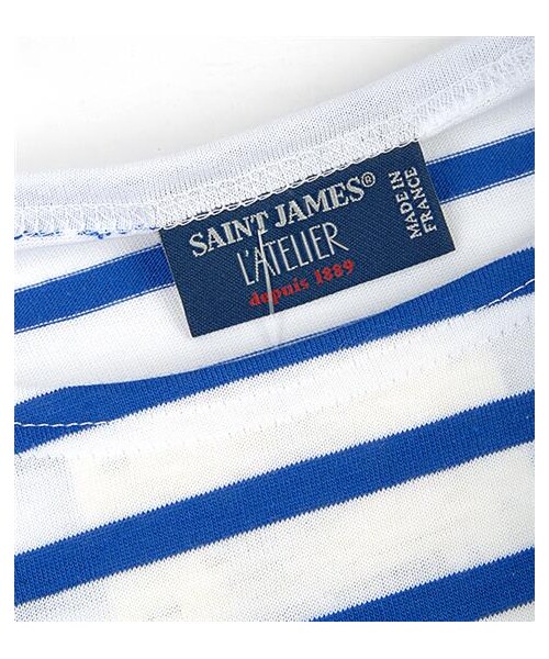 SAINT JAMES(セントジェームス)の「Levant短袖條紋棉T(その他・メンズ・白紅/白藍/黑白)」の7枚目の写真