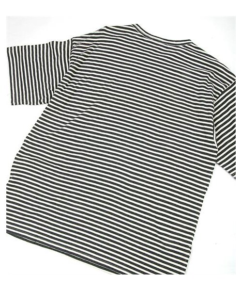 UNUSED(アンユーズド)の「落肩條紋短T(その他・メンズ・紅/黑)」の8枚目の写真