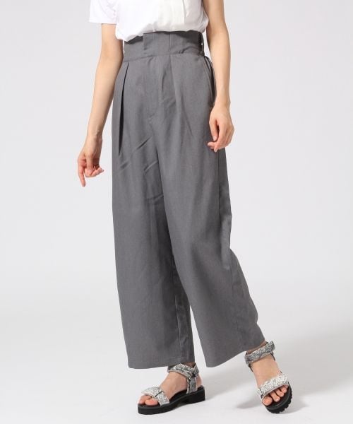 HARE（ハレ）の「フトベルトワイドタックパンツ（パンツ・レディース・ブラック09/ライトグレー15・ＦREE）」の6枚目の写真