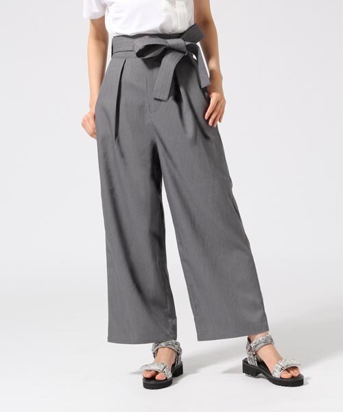 HARE（ハレ）の「フトベルトワイドタックパンツ（パンツ・レディース・ブラック09/ライトグレー15・ＦREE）」の2枚目の写真