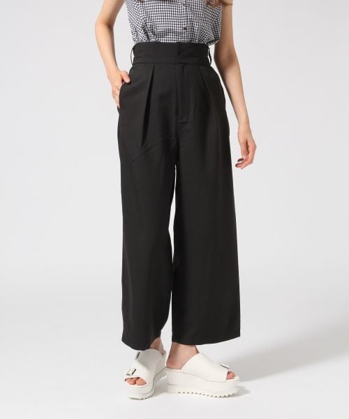 HARE（ハレ）の「フトベルトワイドタックパンツ（パンツ・レディース・ブラック09/ライトグレー15・ＦREE）」の5枚目の写真