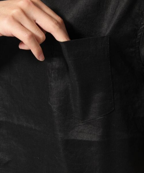 RAGEBLUE（レイジブルー）の「リネンプルオーバーシャツ5分袖（トップス・メンズ・ホワイト02/ブラック09・Ｍ/Ｌ）」の10枚目の写真