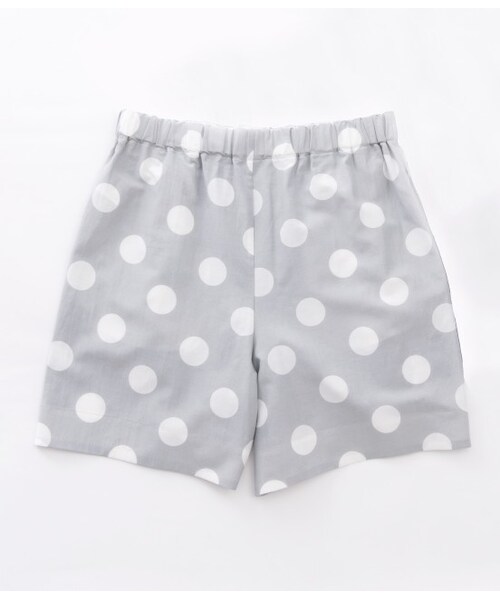 ADAM ET ROPE'（アダムエロペ）の「【先行予約】ビッグドットハーフパンツ（パンツ・レディース・ライトグレー/ネイビー・38）」の5枚目の写真