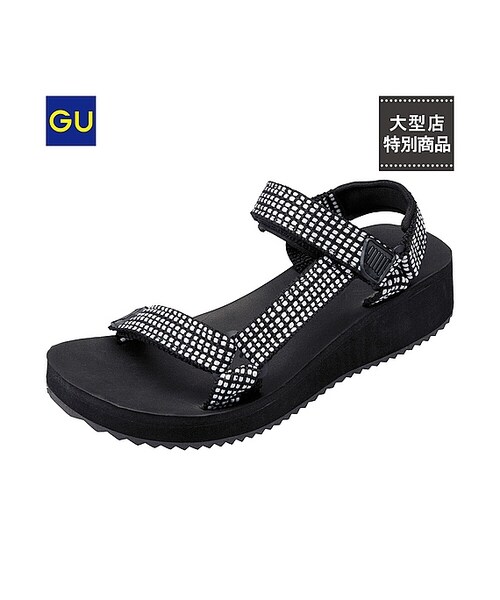 GU（ジーユー）の「（GU）ＷＯＭＥＮスポーティフラットサンダル（WOMEN ⁄ シューズ・レディース・PURPLE/WHITE/PINK・M/S/L）」の2枚目の写真