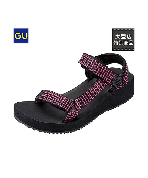 GU（ジーユー）の「（GU）ＷＯＭＥＮスポーティフラットサンダル（WOMEN ⁄ シューズ・レディース・PURPLE/WHITE/PINK・M/S/L）」の3枚目の写真