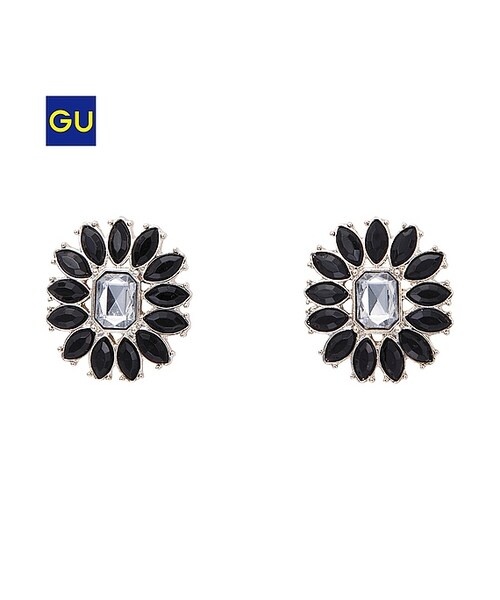 GU（ジーユー）の「（GU）ＷＯＭＥＮフラワービジューピアス（WOMEN ⁄ アクセサリー・レディース・BLUE/OFF WHITE/BLACK・-）」の3枚目の写真