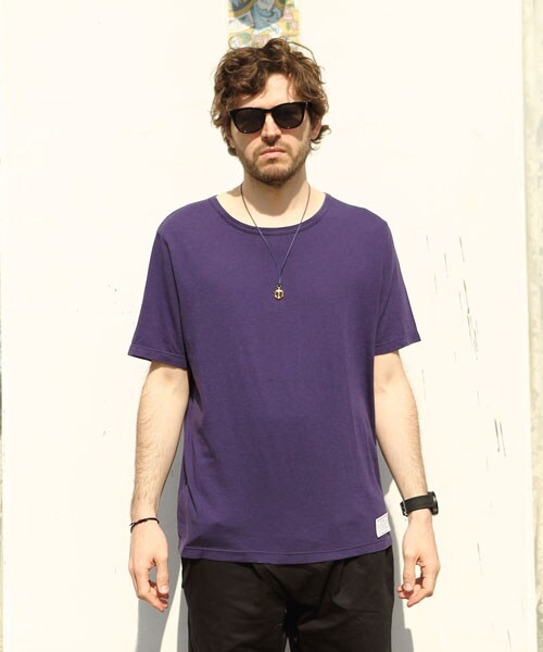 VIRGOwearworks(ヴァルゴウェアワークス)の「Refinement T無地カットソー(トップス・メンズ・WHITE/KHAKI/PURPLE/NAVY/BLACK・1/2/3/4)」の3枚目の写真