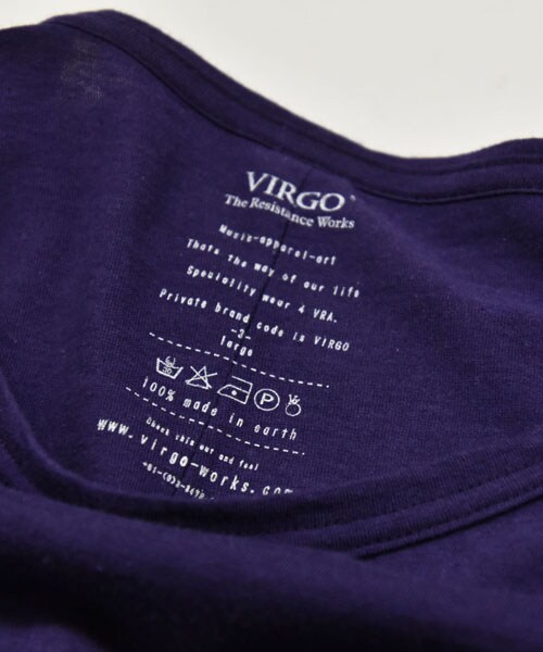 VIRGOwearworks(ヴァルゴウェアワークス)の「Refinement T無地カットソー(トップス・メンズ・WHITE/KHAKI/PURPLE/NAVY/BLACK・1/2/3/4)」の10枚目の写真