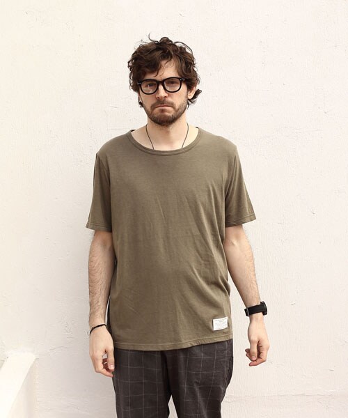 VIRGOwearworks(ヴァルゴウェアワークス)の「Refinement T無地カットソー(トップス・メンズ・WHITE/KHAKI/PURPLE/NAVY/BLACK・1/2/3/4)」の2枚目の写真