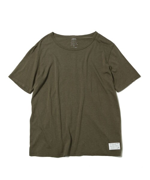 VIRGOwearworks(ヴァルゴウェアワークス)の「Refinement T無地カットソー(トップス・メンズ・WHITE/KHAKI/PURPLE/NAVY/BLACK・1/2/3/4)」の5枚目の写真