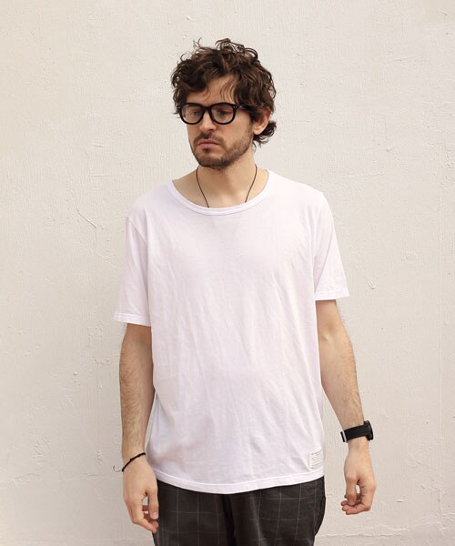 VIRGOwearworks(ヴァルゴウェアワークス)の「Refinement T無地カットソー(トップス・メンズ・WHITE/KHAKI/PURPLE/NAVY/BLACK・1/2/3/4)」の1枚目の写真