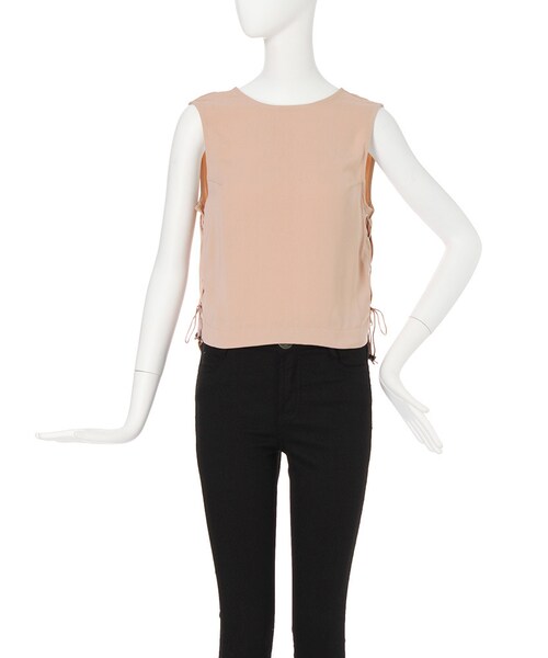 MURUA（ムルーア）の「【FEMININE】サイドレースupタンクトップ（トップス・レディース・ホワイト/ブラック/ピンク・F）」の3枚目の写真