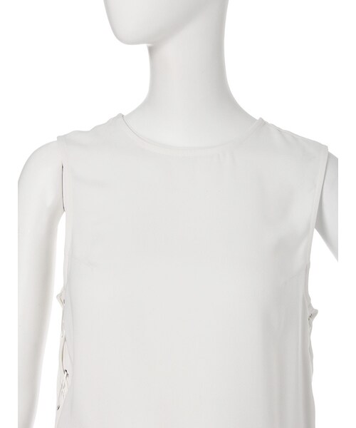 MURUA（ムルーア）の「【FEMININE】サイドレースupタンクトップ（トップス・レディース・ホワイト/ブラック/ピンク・F）」の7枚目の写真