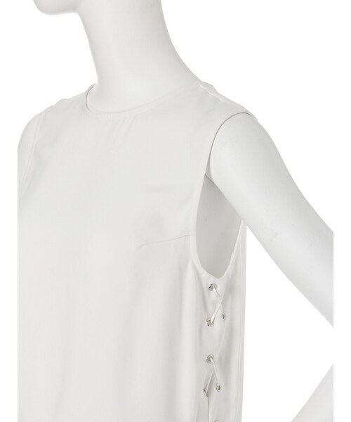 MURUA（ムルーア）の「【FEMININE】サイドレースupタンクトップ（トップス・レディース・ホワイト/ブラック/ピンク・F）」の8枚目の写真