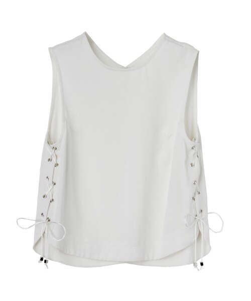 MURUA（ムルーア）の「【FEMININE】サイドレースupタンクトップ（トップス・レディース・ホワイト/ブラック/ピンク・F）」の12枚目の写真