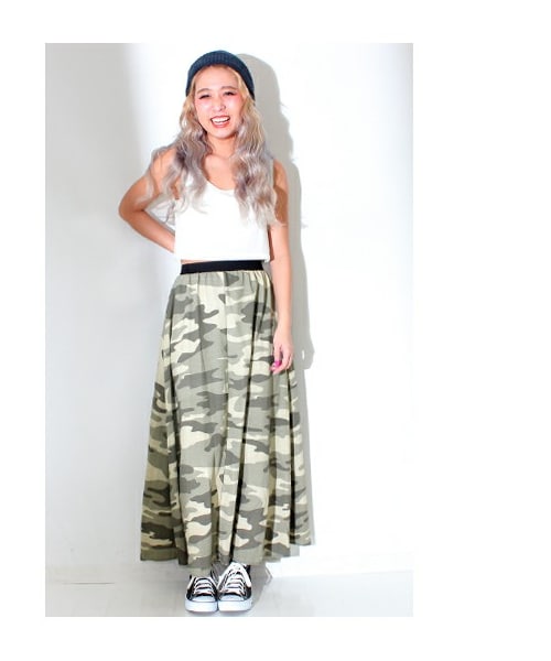 ANAP（アナップ）の「迷彩柄ロングスカート（）」 - WEAR