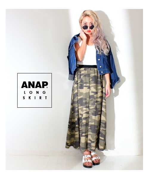 Anap アナップ の 迷彩柄ロングスカート スカート Wear