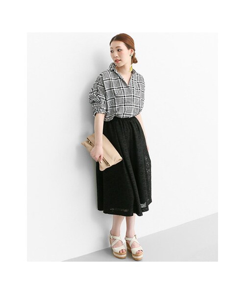 URBAN RESEARCH ROSSO WOMEN(アーバンリサーチ ロッソ)の「レースガウチョパンツ(パンツ・レディース・WHITE/P/BEIGE/BLACK・36/38)」の11枚目の写真