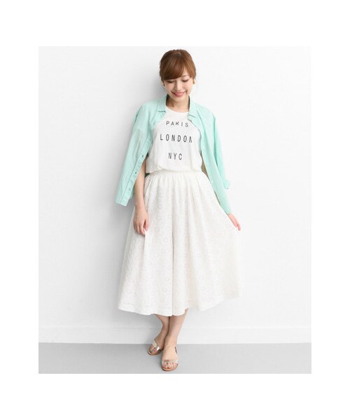 URBAN RESEARCH ROSSO WOMEN(アーバンリサーチ ロッソ)の「レースガウチョパンツ(パンツ・レディース・WHITE/P/BEIGE/BLACK・36/38)」の5枚目の写真