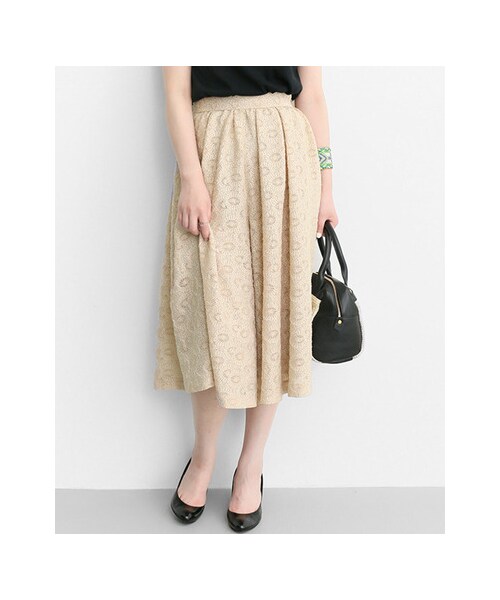 URBAN RESEARCH ROSSO WOMEN(アーバンリサーチ ロッソ)の「レースガウチョパンツ(パンツ・レディース・WHITE/P/BEIGE/BLACK・36/38)」の7枚目の写真