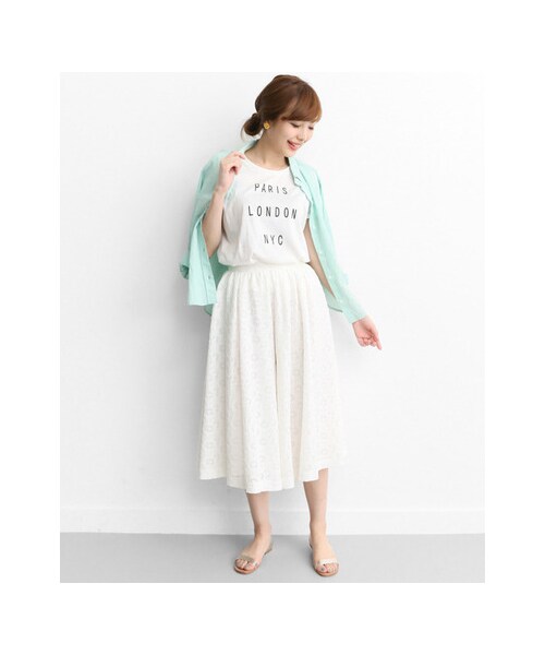 URBAN RESEARCH ROSSO WOMEN(アーバンリサーチ ロッソ)の「レースガウチョパンツ(パンツ・レディース・WHITE/P/BEIGE/BLACK・36/38)」の6枚目の写真