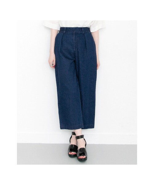 KBF（ケイビーエフ）の「クロップドワイドデニム（パンツ・レディース・INDIGO/BLUE・one）」の7枚目の写真