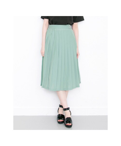 KBF（ケイビーエフ）の「プリーツスカート（スカート・レディース・L/BLUE/OFF/BLACK・one）」の7枚目の写真