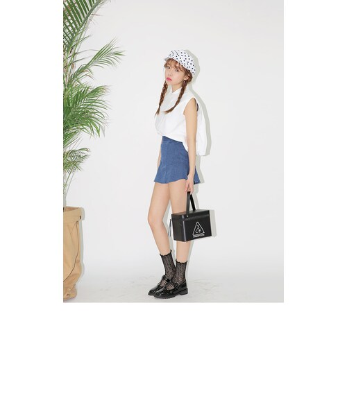 STYLENANDA(スタイルナンダ)の「デニムミニマーメイドスカパン(その他・レディース・ブラック/ブルー・フリーサイズ)」の9枚目の写真