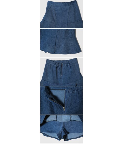 STYLENANDA(スタイルナンダ)の「デニムミニマーメイドスカパン(その他・レディース・ブラック/ブルー・フリーサイズ)」の16枚目の写真