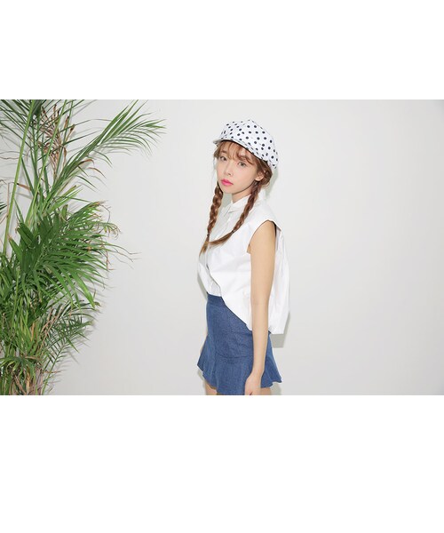 STYLENANDA(スタイルナンダ)の「デニムミニマーメイドスカパン(その他・レディース・ブラック/ブルー・フリーサイズ)」の6枚目の写真