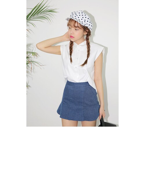 STYLENANDA(スタイルナンダ)の「デニムミニマーメイドスカパン(その他・レディース・ブラック/ブルー・フリーサイズ)」の13枚目の写真