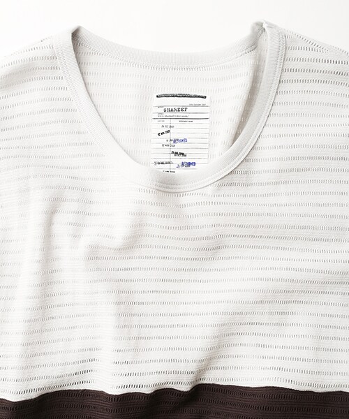 SHAREEF（シャリーフ）の「RUSSELL MESH 2TONE BIG-T（その他・メンズ・BLK/WHT・1/2）」の7枚目の写真