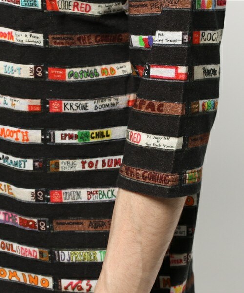 Iroquois(イロコイ)の「MIX TAPE ドロップショルダーカットソー(その他・メンズ・BLK・1/2)」の5枚目の写真