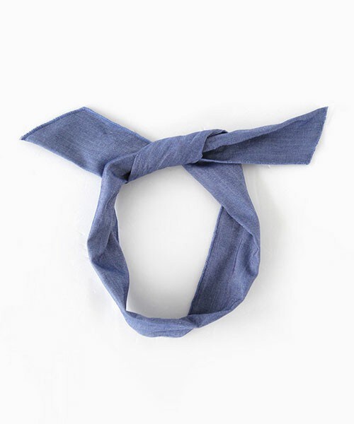 DHOLIC（ディーホリック）の「ドット&デニムヘアバンド（ヘアバンド・レディース・ライトブルーデニム/ブルーデニム/ブラック/アイボリー/レッド・FREE）」の4枚目の写真