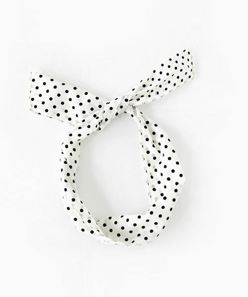 DHOLIC（ディーホリック）の「ドット&デニムヘアバンド（ヘアバンド・レディース・ライトブルーデニム/ブルーデニム/ブラック/アイボリー/レッド・FREE）」の2枚目の写真