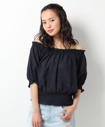 Heather | 【先行予約】ギンガムギャザーシフォン(トップス)