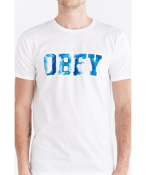 OBEY(オベイ)の「OBEY Collegiate Watercolor Tee(Tシャツ/カットソー・メンズ・WHITE・XL/M/L/S)」の1枚目の写真