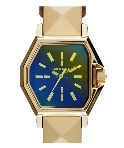 DIESEL（ディーゼル）の「DIESEL® 'Z Back Up' Iridescent Crystal Leather Wrap Watch, 23mm（アナログ腕時計・レディース・Metallic Gold/ Black）」の2枚目の写真