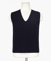 DHOLIC | Vネックレーヨンニットスリーブレス(タンクトップ)
