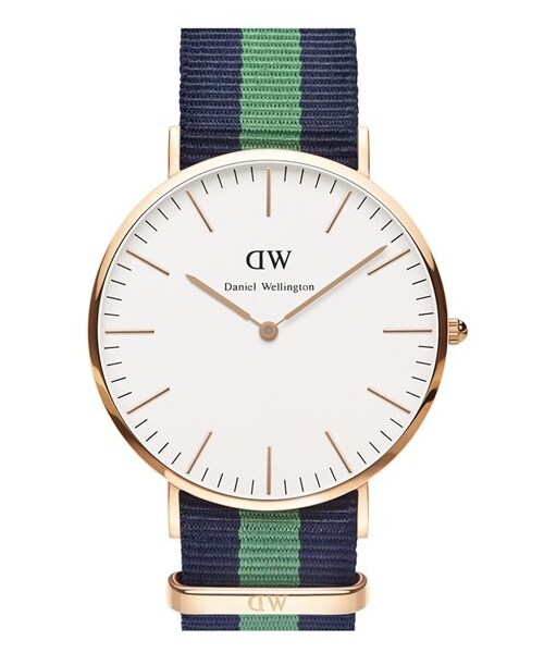 Daniel Wellington（ダニエルウェリントン）の「Daniel Wellington 'Classic Warwick' NATO Strap Watch, 40mm（アナログ腕時計・レディース・Blue/ Green/ Rose Gold）」の2枚目の写真