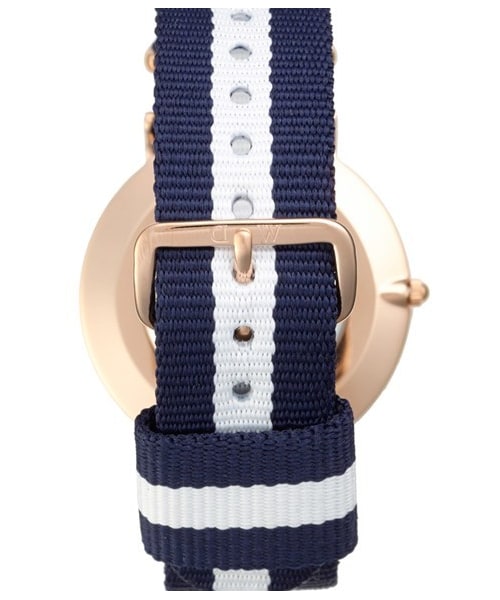 Daniel Wellington（ダニエルウェリントン）の「Daniel Wellington 'Classic Glasgow' Round NATO Strap Watch, 36mm（アナログ腕時計・レディース・Blue/ White/ Rose Gold）」の5枚目の写真