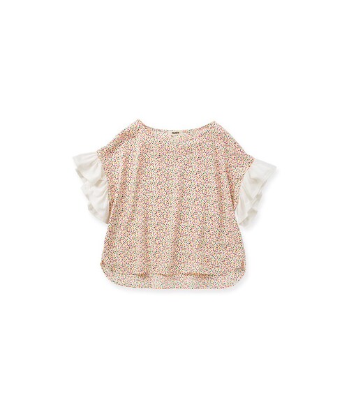 Haco ハコ の Nusy 水玉虹 柄の袖ふんわりトップス シャツ ブラウス Wear