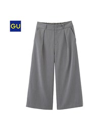GU | （GU）ピンストライプガウチョパンツ(パンツ)