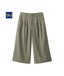 GU | （GU）リネンブレンドガウチョパンツ(パンツ)