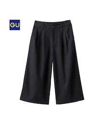 GU | （GU）リネンブレンドガウチョパンツ(パンツ)