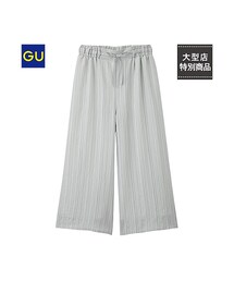 GU | （GU）ストライプワイドパンツ(パンツ)