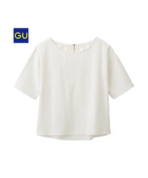 GU | （GU）シャツコンビプルオーバー（半袖）(トップス)