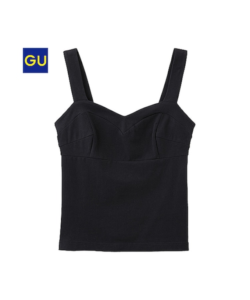 GU（ジーユー）の「（GU）ビスチェＡ（WOMEN ⁄ カットソー・レディース・OFF WHITE/GRAY/BLACK/PINK・L/M/S）」の2枚目の写真